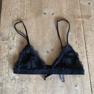 UO Triangle Bralette Black